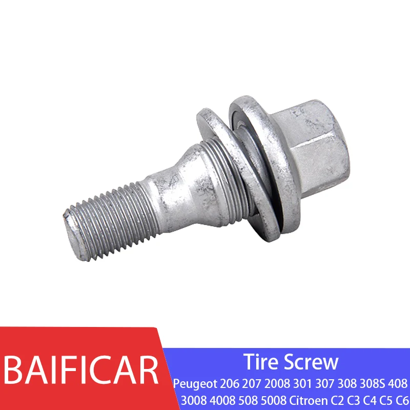 Baificar New Genuine 4 Pcs Wheel Tire Screw For Peugeot 206 207 2008