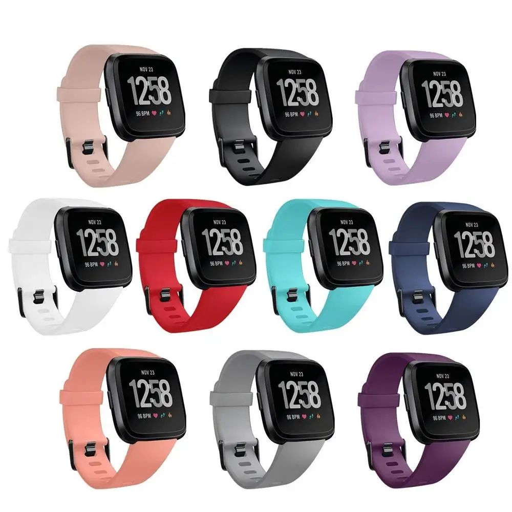 Baaletc для Fitbit Versa/Versa 2 сменные полосы цветной ремешок на запястье спортивный стиль с отверстиями мягкий материал умные часы браслет