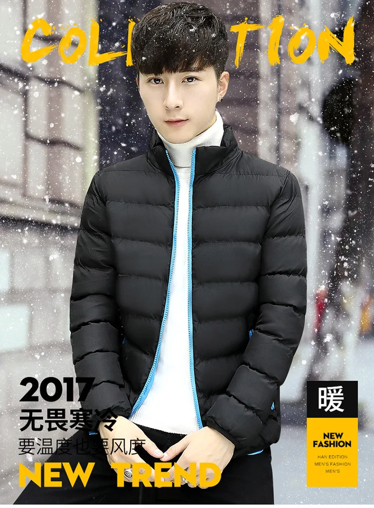 Зима, стиль, мужская хлопковая одежда, пальто, мужская повседневная хлопковая стеганая одежда, корейский стиль, тренд, красивая зимняя хлопковая подкладка