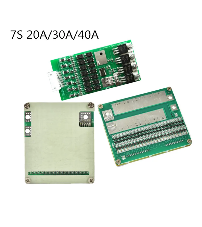 Защитная плата BMS 7S 20A/7S 30A/7S 40A 24 В для сбалансированной зарядки литиевой батареи