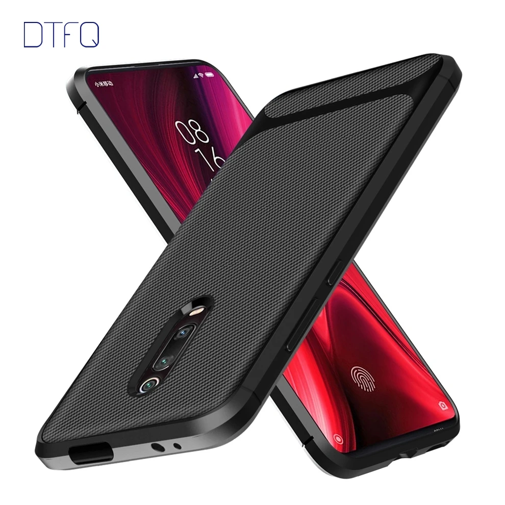 Чехол из углеродного волокна для Red mi K30 5G K20 Pro мягкая задняя крышка ТПУ матовый