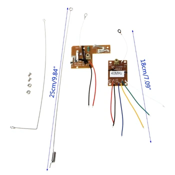 

1set 4CH 40MHZ Remote Transmitter & Receiver Board with Antenna For DIY RC Car Robot Remote Control Toy Parts