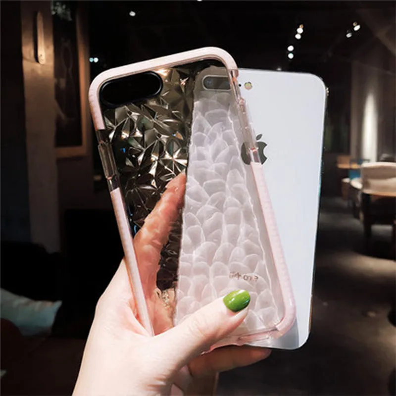Силиконовый прозрачный ТПУ чехол для iPhone X xr xs max 6 6s 7 8plus samsung S9 с кристаллами мигающий защитный чехол
