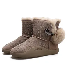 SWYIVY/зимние ботинки; женская обувь с хлопковой подкладкой со стразами; Сезон Зима; коллекция года; ботильоны из натуральной кожи на плоской подошве; женская повседневная обувь; Роскошная обувь