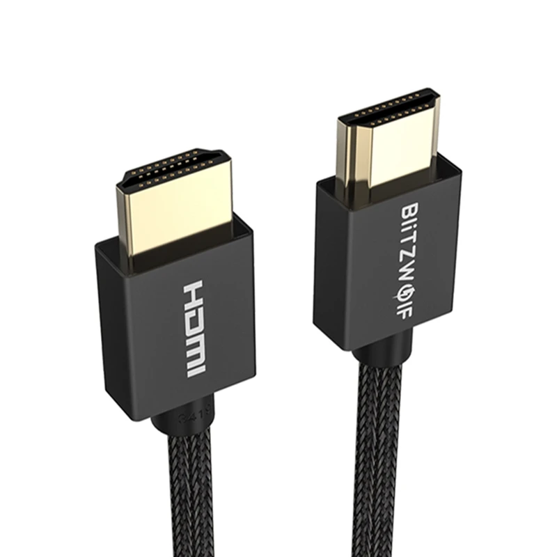 BlitzWolf мультимедийный интерфейс высокой четкости HDMI A-A Мужской кабель 4K 60Hz HD 3D способный 18 Гбит/с Широкая совместимость для ПК ТВ