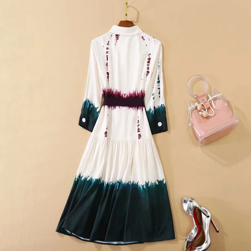 SEQINYY Causal White Dress 2020 Ealry Autumn