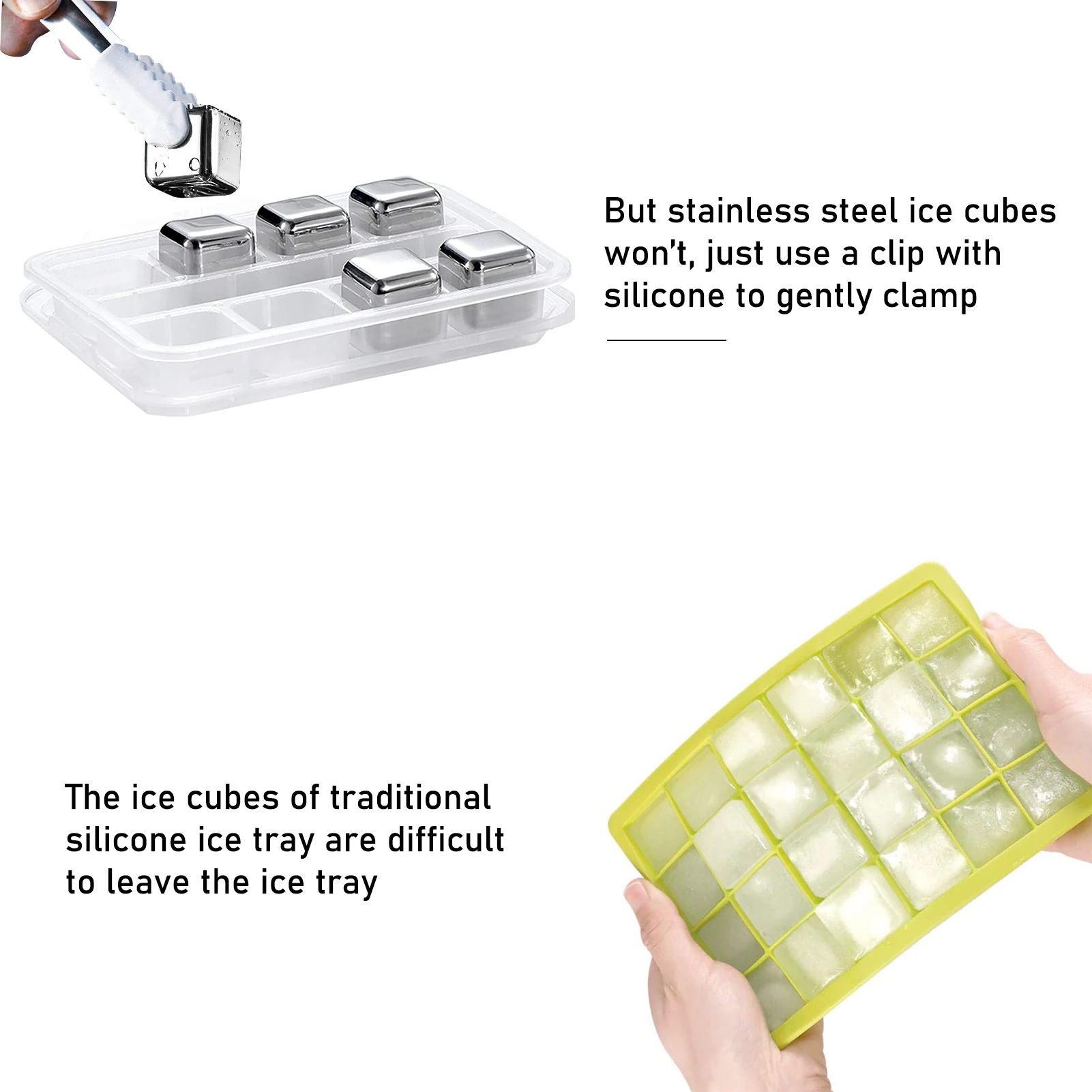 Stainless Steel Whisky Wine Ice Cube Stones Cubes Trays Metal Reusable Chilling Rocks with Tongs Keep Drink Cold and Longer