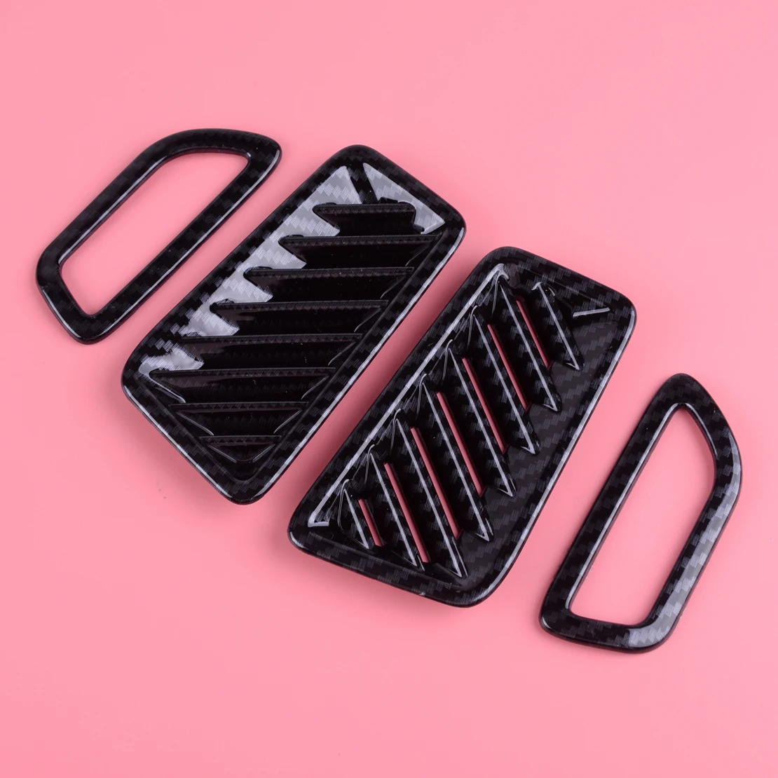 

DWCX ABS Carbon Fiber Texture Front Interior Upper Air Vent Outlet Cover Trim Decoration Car Styling Fit for Toyota RAV4 2019