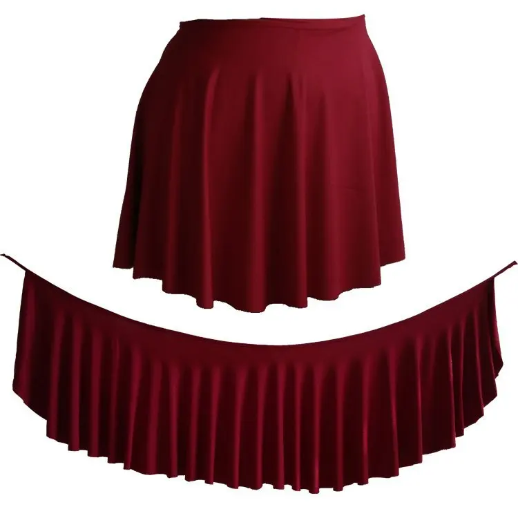 

Yi pian qun Boxer Hem Latin Dance Clothing Spring And Summer New Style Square lian xi qun Ballroom Dancing Half-length Skirt