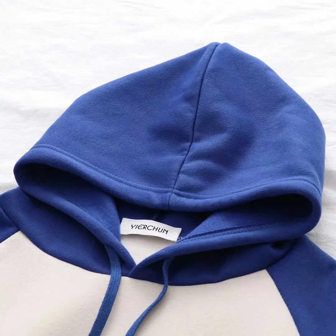 Осень-зима новый стиль корейский с буквами разные цвета рукав реглан теплые плюс