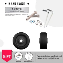 

HANLUOKE AK02 Luggage Wheel Accessories Universal Wheel Roller Accessories Wheel Repair Single Wheel Password Box Caster