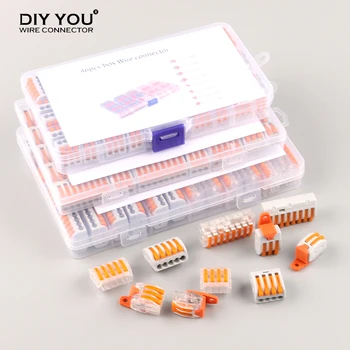 

222 TYPE PCT SPL-2 3 Mixed Boxed Quick wire Connector 2/3/4/5/8 Pin Conductor Terminal Block universal Compact Wiring Connector
