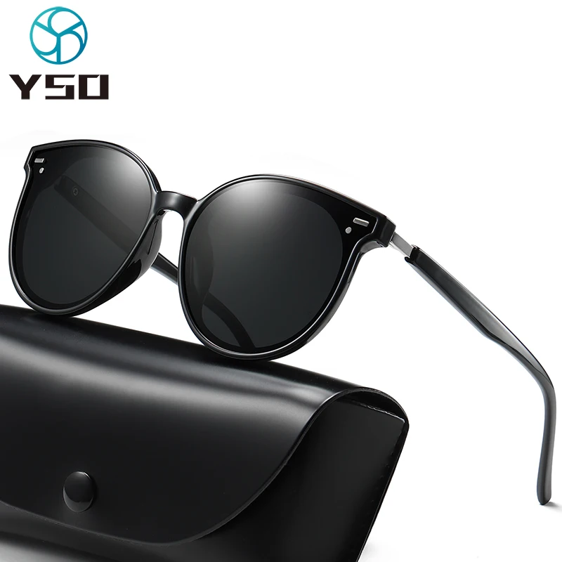 

YSO Cat Eye Fashion Sunglasses For Women Men Polarized UV Protection Goggles For Car Driving TAC Lenses Women Glasses 335