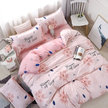 

Classic bedding set Pink flowers Style bedding set 3/4/5PCS bed sheet pillowcase & duvet cover set