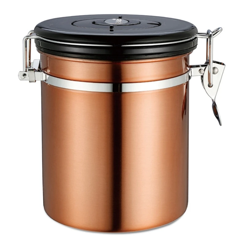 

Airtight Coffee Container Storage Canister Set for Coffee Beans Ground 1.5L Tea Container