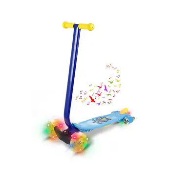 

Child Kids 3-Wheel Kick Scooter with LED Light Up Wheels and Music