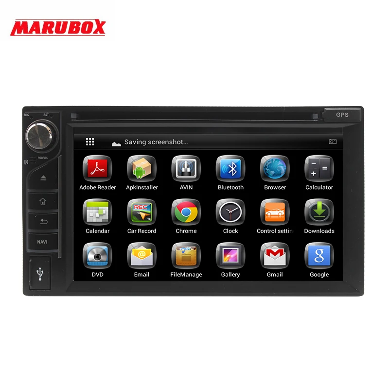 

MARUBOX KD-6258 Universal 2 Din Head Unit with GPS Navigation Stereo Radio Bluetooth, 6.2" Car Multimedia Player with DVD