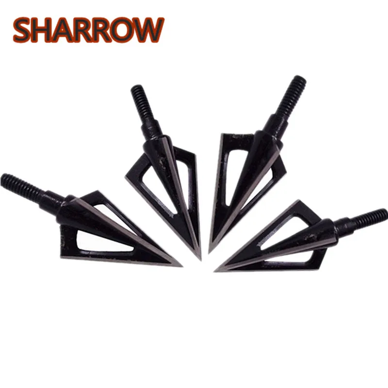

3/4/6/9/12pcs Archery Broadhead Points Arrowheads 3 Blades Stainless Steel Black Arrow Head Tips Outdoor Shooting Accessories
