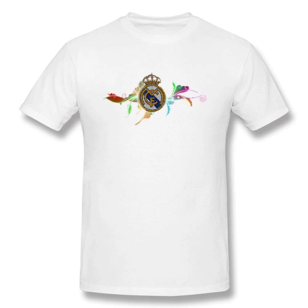 Interesting Real Madrid Sign Casual O-Neck Men's Basic Short Sleeve T-Shirt 100% Cotton Tee Shirt Printed men clothes 2019