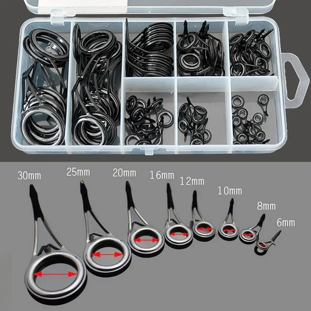 Rings Fishing Rods Repair Spinning  Fishing Rod Guides Repair Kit -  75pcs/box 8 - Aliexpress