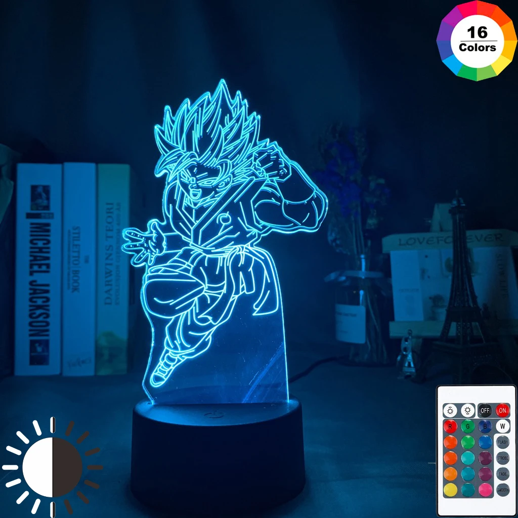 Акриловый светодиодный ночной Светильник Goku фигурка для детей декор спальни
