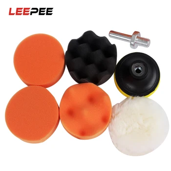 

LEEPEE 7pcs/set M10 Thread Drill Car Polishing Buffing Pad Sponge Auto Polisher Set