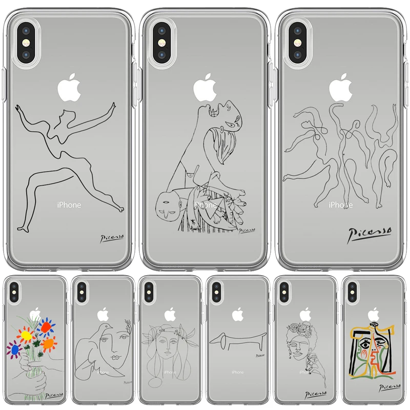 Мягкий чехол для iPhone 12 11 Pro Max X XR XS 8 7 6 Plus Mini SE2020 с абстрактным рисунком | Мобильные