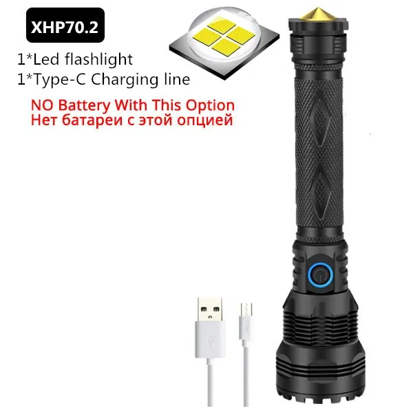 Новейший четырехъядерный самый мощный светодиодный фонарь XLamp XHP70.2 XPH50.2 Zoomable 3 режима освещения светодиодный фонарь 26650 для кемпинга - Испускаемый цвет: Option G