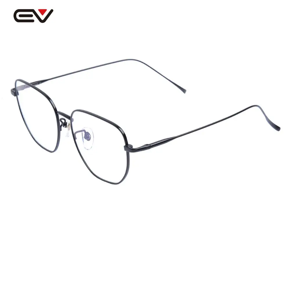

Geometric 100% Pure Titanium Eyeglasses Full Rim Glasses Frame for Men and Women Non-Prescription Ultralight Optical Eyeglasses