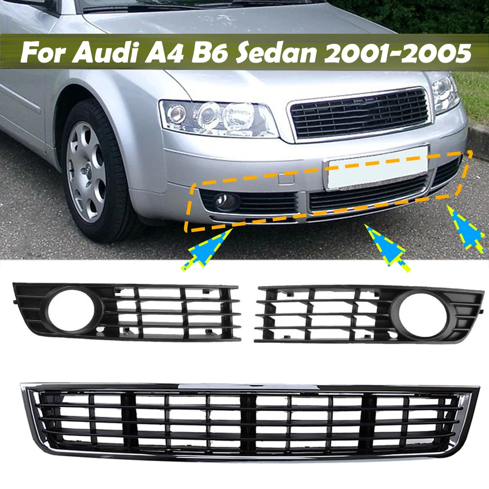 3 шт. передний и нижний бамперы для Audi A4 B6 Sedan 2001 2002 2003 2004 2005 | Автомобили мотоциклы