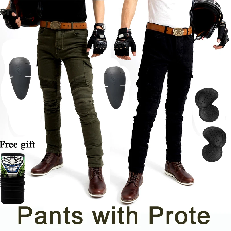 2019 новые мотоциклетные штаны мужские мото джинсы Защитное снаряжение для езды на мотоцикле брюки штаны для мотокросса 06 мото брюки