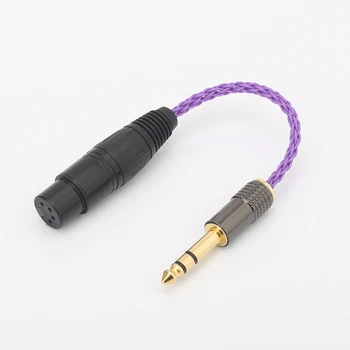 

Audiocrast HIFI 6.35mm 1/4 Male to 4-Pin XLR Female Balanced Connect TRS Audio Adapter Cable 6.35mm to XLR Audio Cable