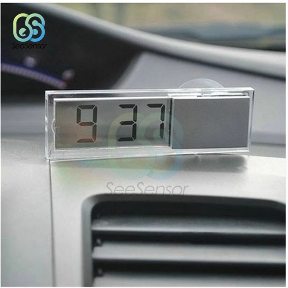 Car Electronic Clock Home Decor Liquid Crystal Display Desk Table Clocks LCD Car Timer Digital Clock with Suction Cup