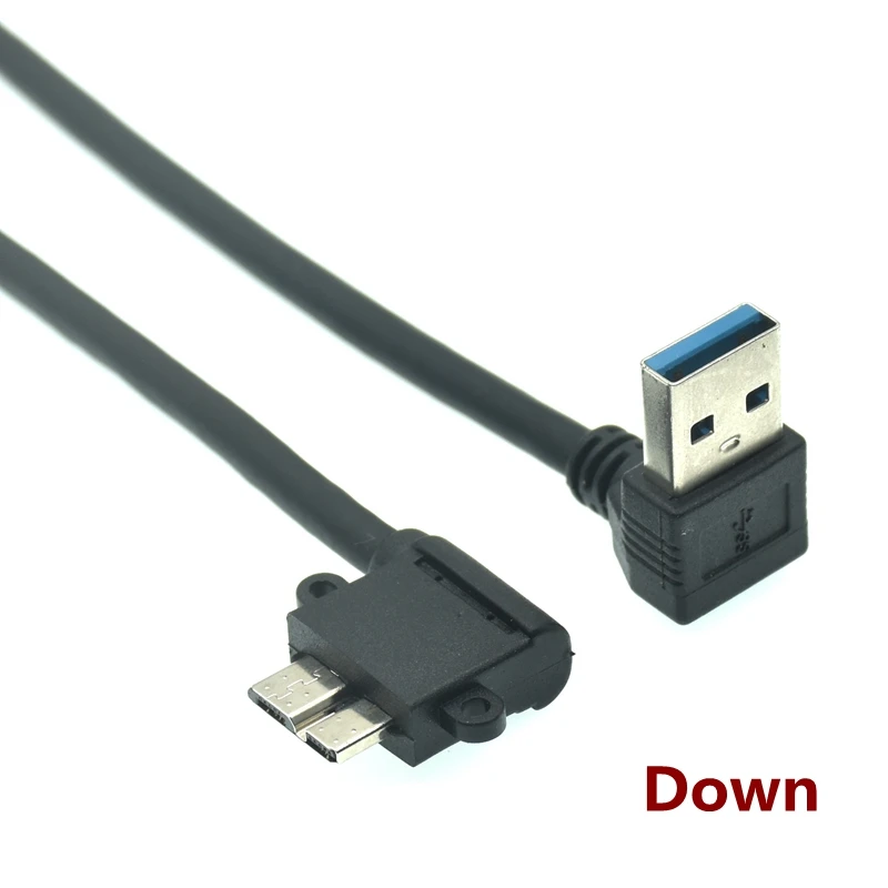 USB 3.0 90-Degree Right Angle Data Charging Cable for HDD Case with A Male to Micro B Male Adapter Description Image.This Product Can Be Found With The Tag Names Computer Cables Connecting, Computer Peripherals, Data charging cable, PC Hardware Cables Adapters
