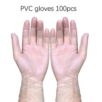 

100 pcs/box Disposable powder-free PVC gloves Food grade Ordinary labor protection gloves
