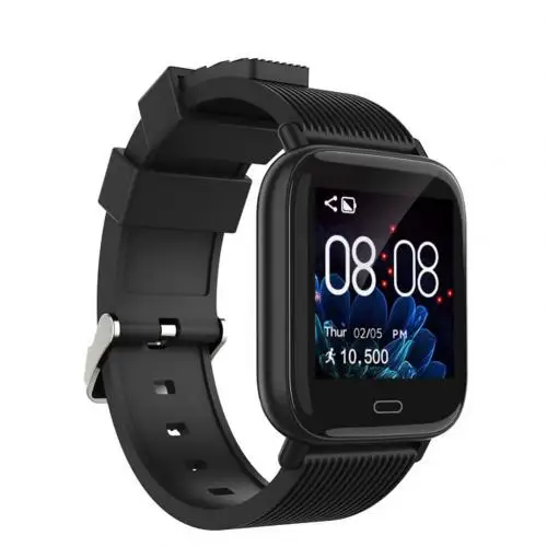 Красочные экран Водонепроницаемый фитнес Bluetooth Спорт Смарт часы браслет - Цвет: Черный