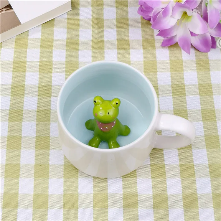 Рождественская 3D кружка, кружка для кофе, молока, завтрака, мультяшная панда, медведь, керамическая чашка, 3D животное, рождественский подарок, чашка для друзей, семьи