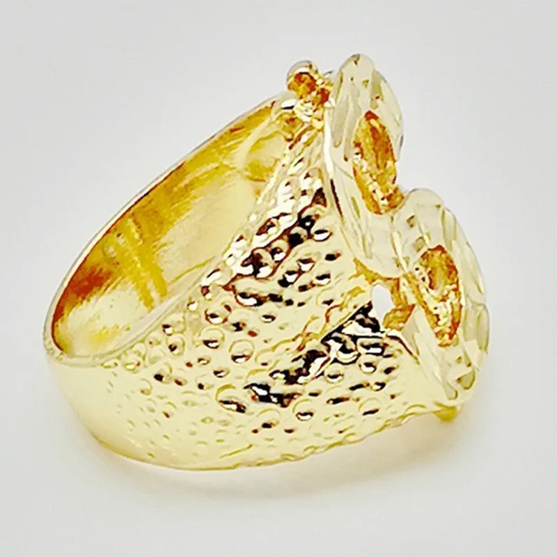 Trendy Fashion Gold Color Hip Hop Style Ring Dollar Sign Creative