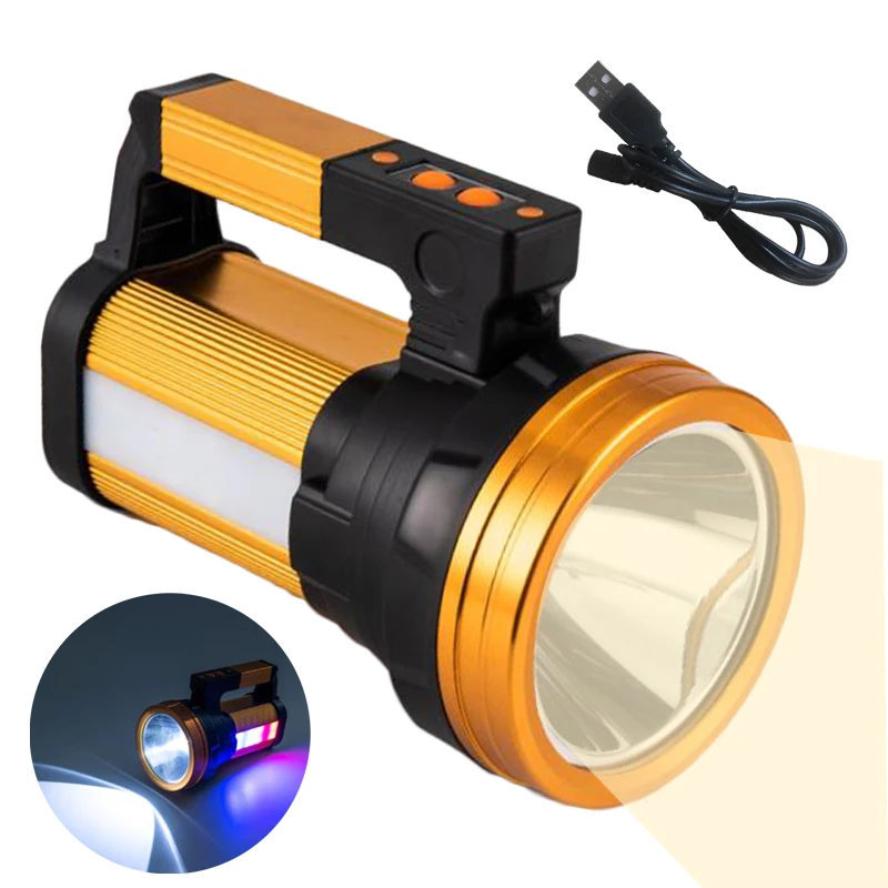 

High Quality Portable Searchlight Bright Spotlight Handheld Rechargeable LED Torch Flashlight Durable