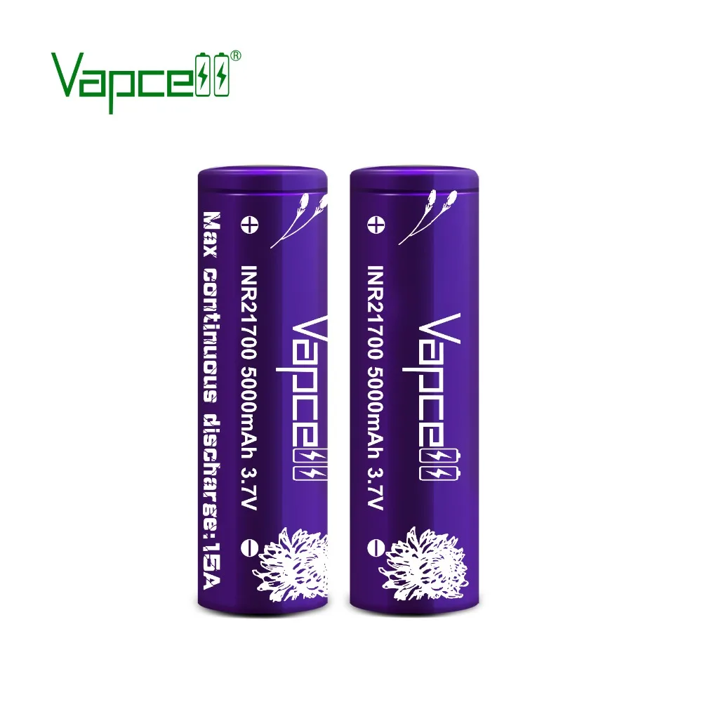 Vapcell rewrap tesla 21700 5000mAh 15A положительный электрод утопленный литий-ионный аккумулятор