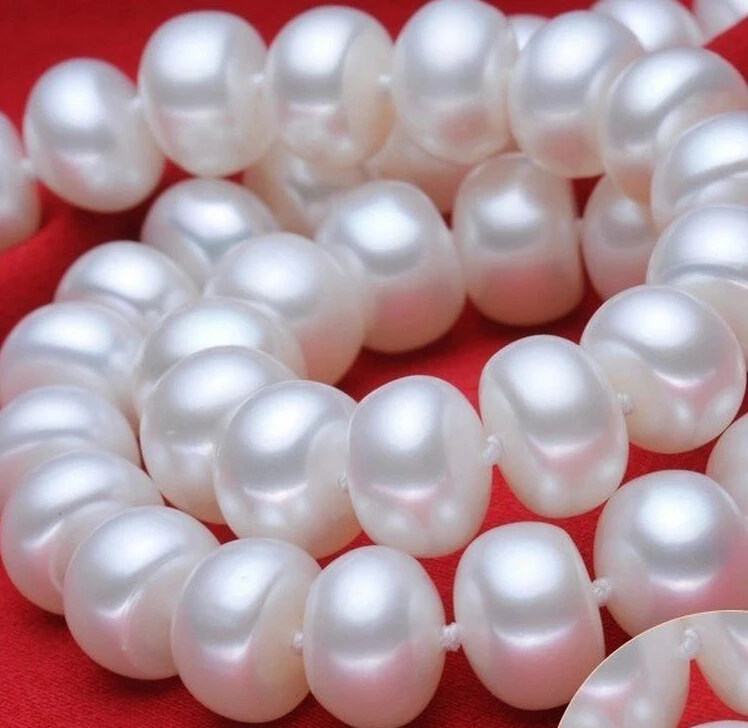 +++429 Counter genuine wholesale 11-12mm very bright light natural freshwater pearl necklace mother | Украшения и аксессуары