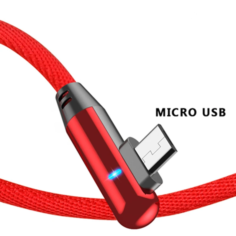 Mi cro USB кабель для samsung S9 Plus мобильный телефон кабель для быстрой зарядки кабель для передачи данных для Xiaomi mi 9 Красный mi Note 5 Android телефонный кабель - Цвет: Красный