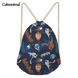 Coloranimal Sorrer рюкзак наплечный рюкзак для мужчин/женщин Cinch Sack Баскетбол рюкзак для путешествий на шнуровке 3D печать сумка для хранения