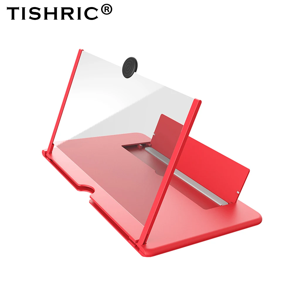 TISHRIC 12 дюймов Универсальный гибкий держатель для сотового телефона 3D HD Moile экран телефона Maginfer кронштейн Стенд планшет для iphone амфифер - Цвет: 12 inch