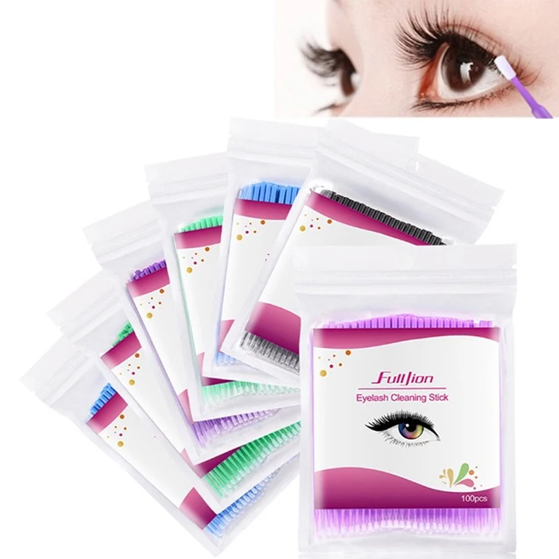 100PCS/Bag Disposable Makeup Cotton Swab Mini Individual lash Applicators Mascara Brush Eyelash Extension For Maquillaje Makeups