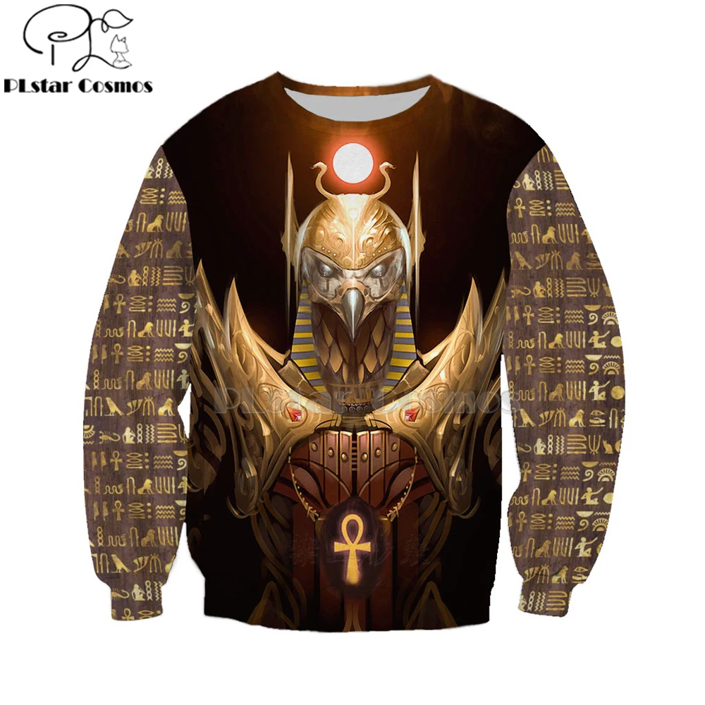 Mysterious retro ancient Horus Egypt goddess Pharaoh totem 3d hoodies/Sweatshirt Winter autumn funny long sleeve streetwear-35