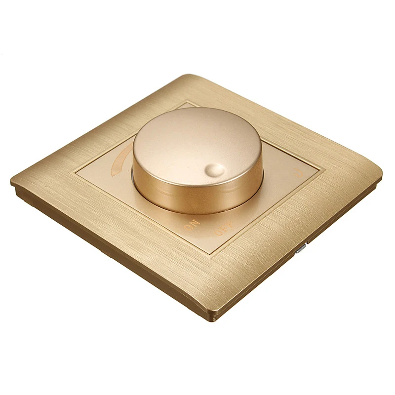 

86*86mm Hot Sale Fan Switch Speed Regulator Wall Light Switch Wallpad Luxury Switch For Home Champagne Gold Color