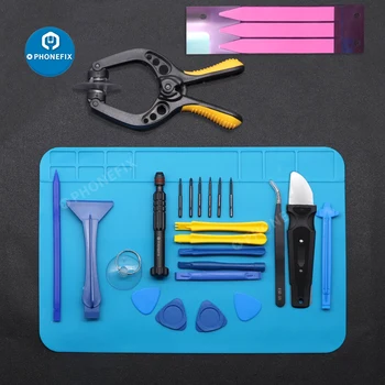 Kit di strumenti di apertura per la riparazione del telefono cellulare leva ventosa cacciavite Pad isolante orologio strumento di smontaggio della batteria per iPhone 13 14
