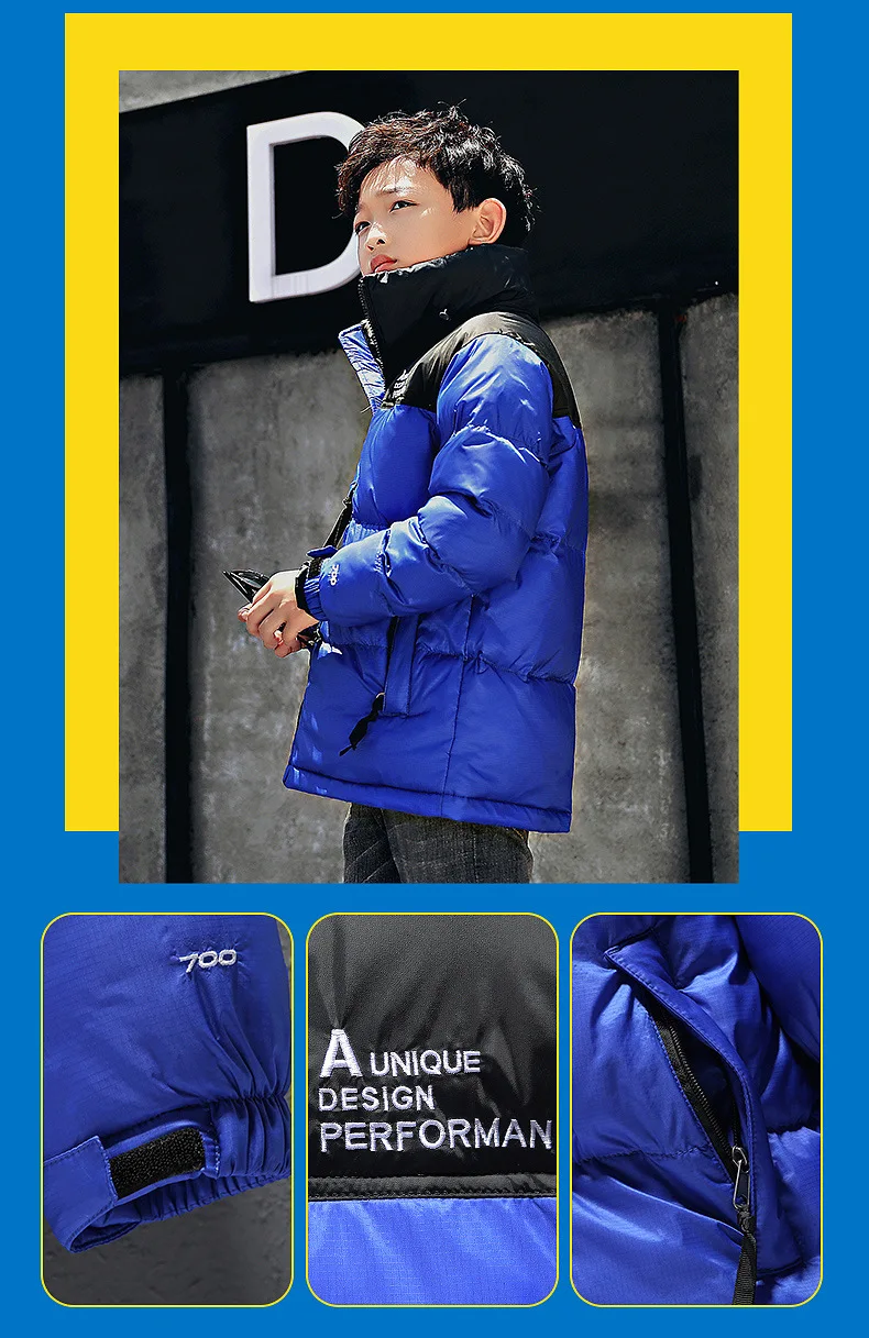 Зимняя куртка для мальчика; Новинка года; теплая и плотная детская хлопковая куртка