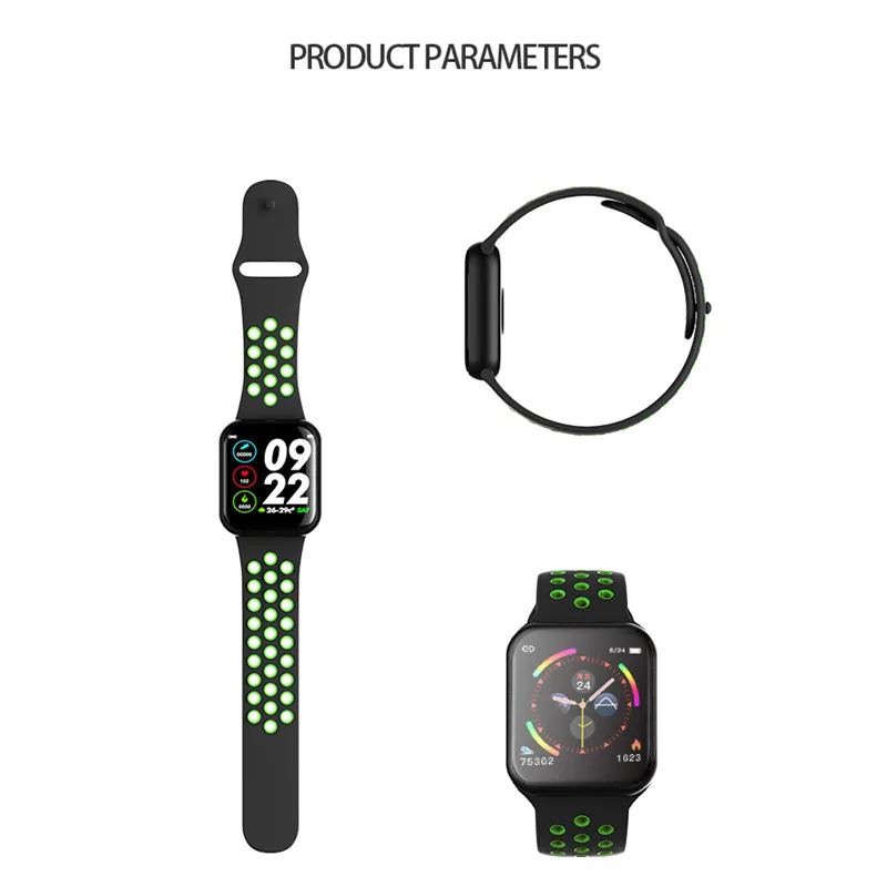 NO-BORDERS F9 спортивные Смарт-часы IP67 Водонепроницаемый сердечный ритм полный сенсорный экран умные часы для Apple Android часы PK F8 w34 iwo 8